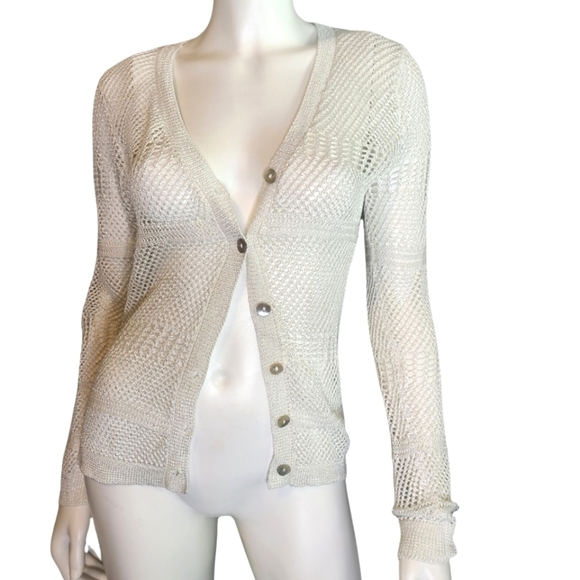 Studio Y White Cardigan size Small with tags - Picture 2 of 12